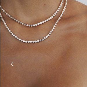 Lili Claspe Reese Tennis Necklace Gold 15.5"